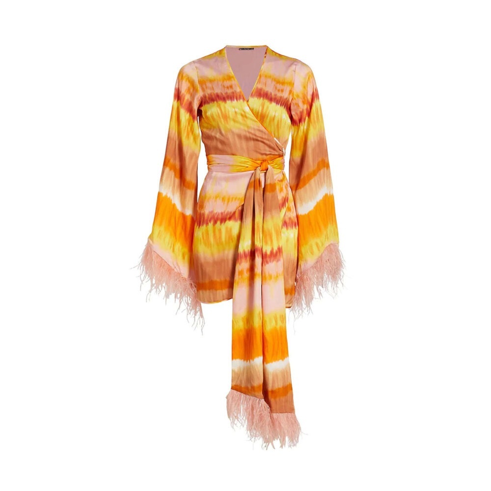 Alexis Orange and Pink Tie-Dye Mini Dress
